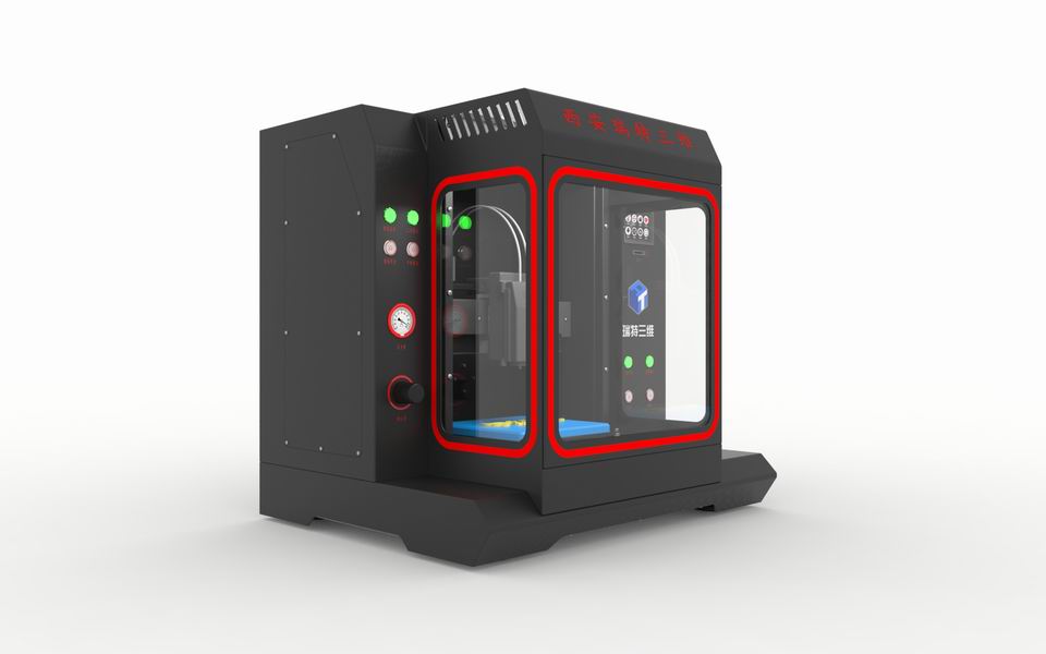 西安子竹工业产品设计之产品结构设计案3D打印机1