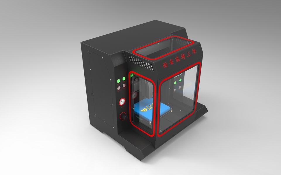 西安子竹工业产品设计之产品结构设计案3D打印机1